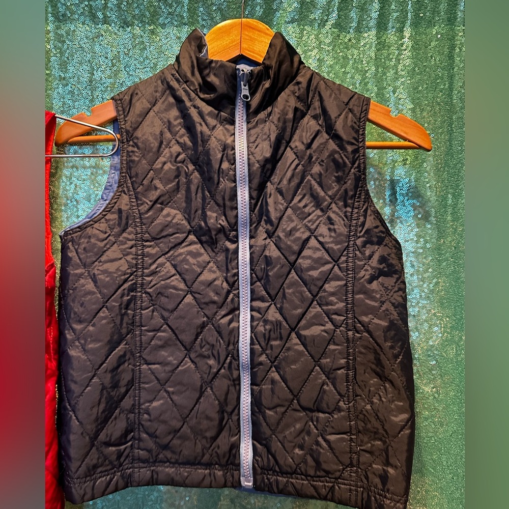 One Step Up Youth Reversible Boys Vest Blue/Light Blue and Orange/Red Size M - Picture 8 of 11